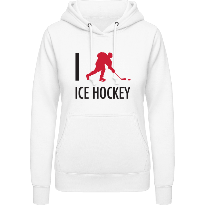 I Love Ice Hockey Felpa con cappuccio da donna contain pic