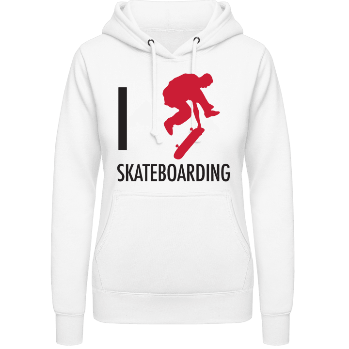 I Love Skateboarding Hettegenser for kvinner contain pic