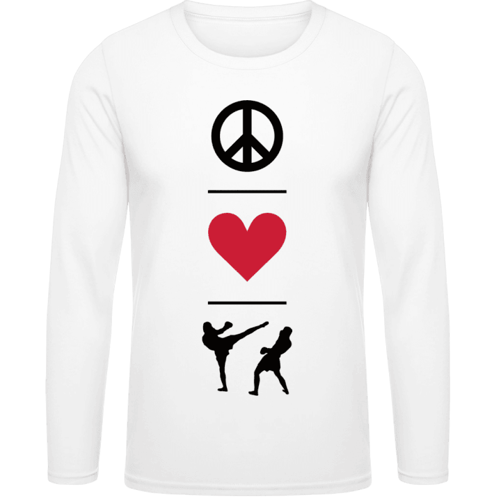 Peace Love Muay Thai Langarmshirt contain pic