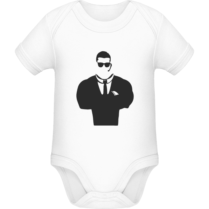 Security Guard Silhouette Baby Romper contain pic