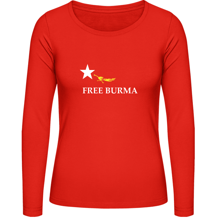 Free Burma Kvinnor långärmad skjorta contain pic