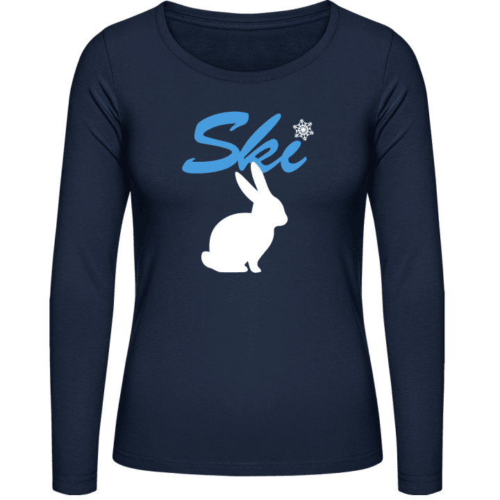 Ski Hase T-shirt à manches longues pour femmes contain pic