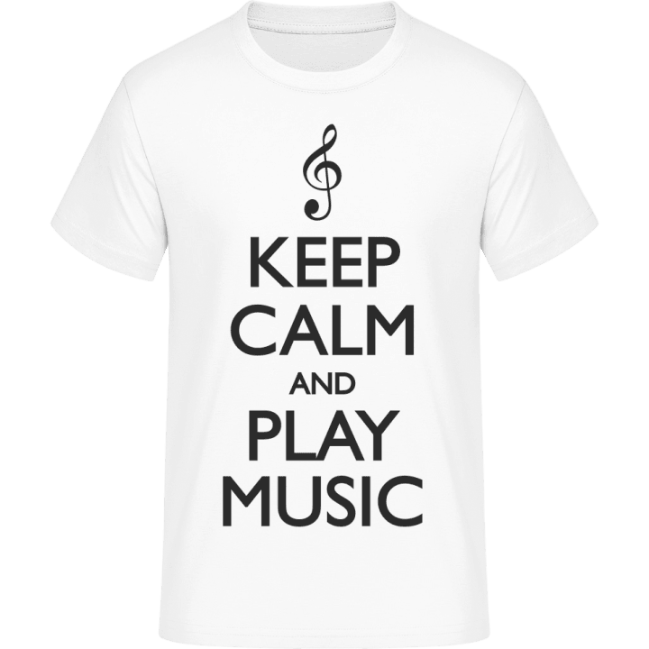 Keep Calm and Play Music T-skjorte contain pic