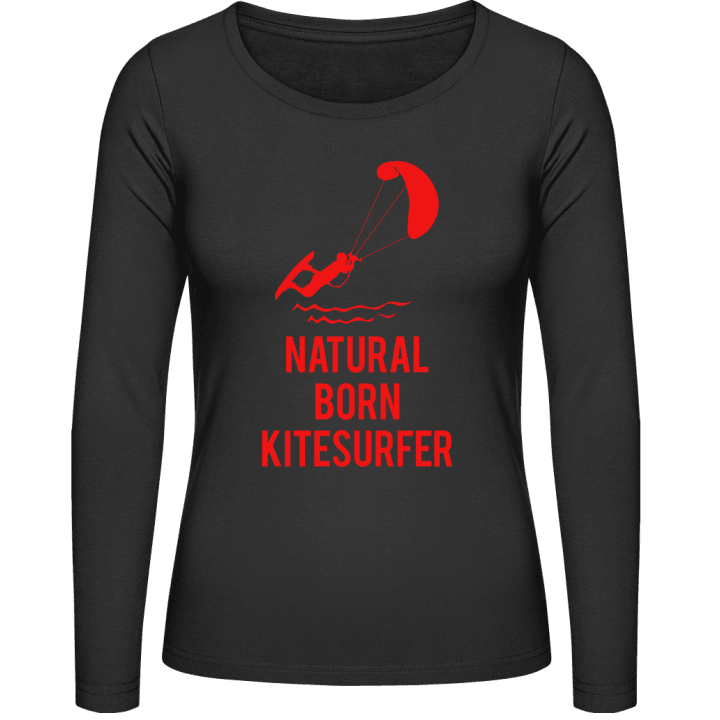 Natural Born Kitesurfer Vrouwen Lange Mouw Shirt contain pic