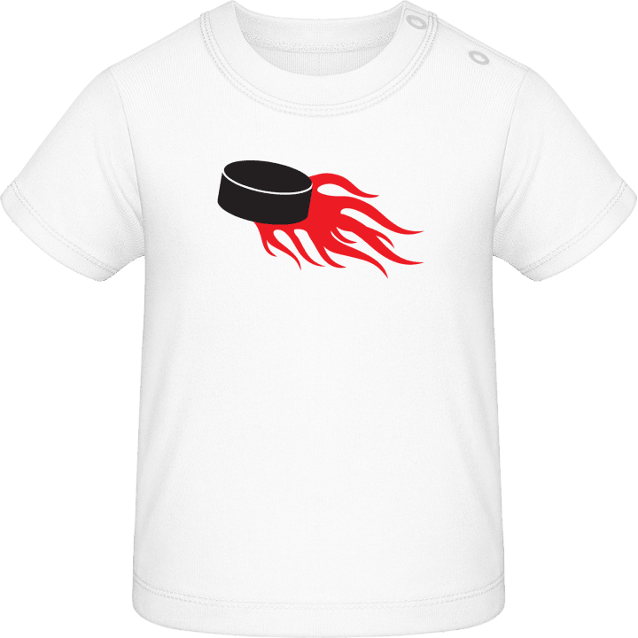 Ice Hockey On Fire Baby T-Shirt contain pic