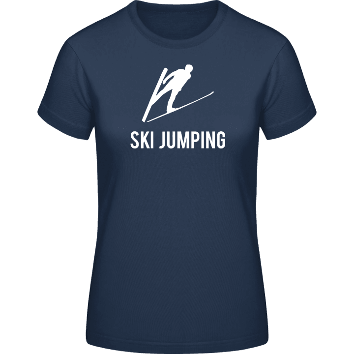 skihopp Silhouette T-skjorte for kvinner contain pic