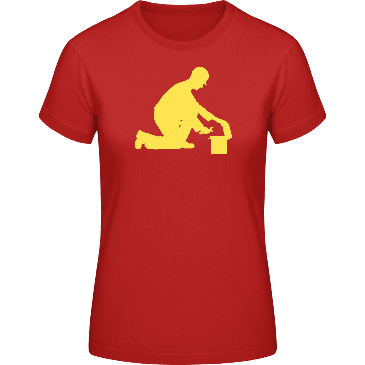 Mechanic And Tool Box Silhouette T-shirt för kvinnor contain pic