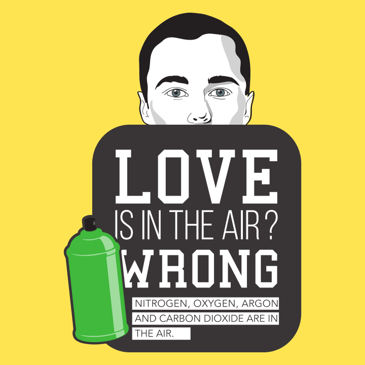 Love is in the air Sheldon Style Lasten t-paita 0 image