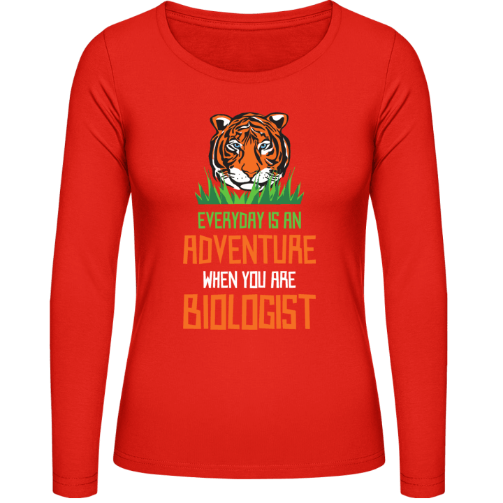 Adventure Biologist Tiger T-shirt à manches longues pour femmes contain pic