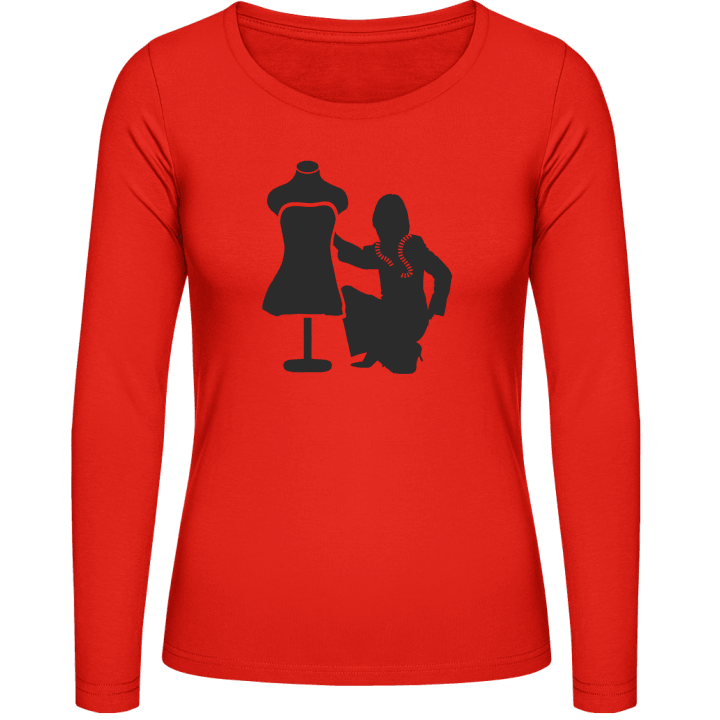 Dressmaker Silhouette Female Vrouwen Lange Mouw Shirt contain pic