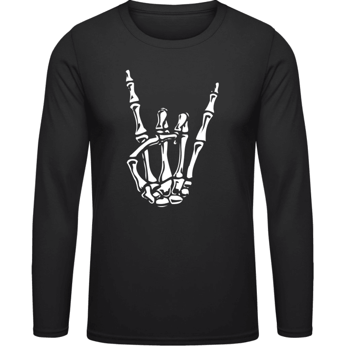 Rock On Skeleton Hand Langarmshirt contain pic
