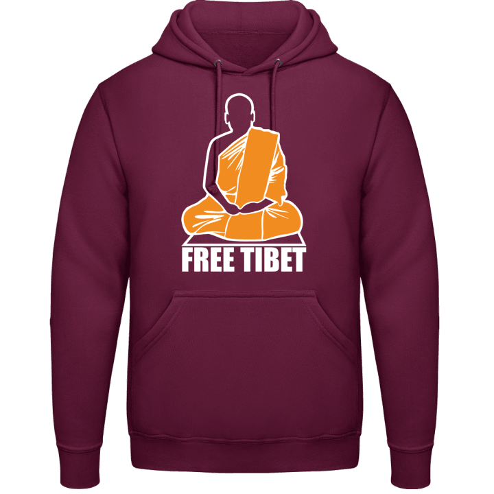 Free Tibet Monk Felpa con cappuccio contain pic
