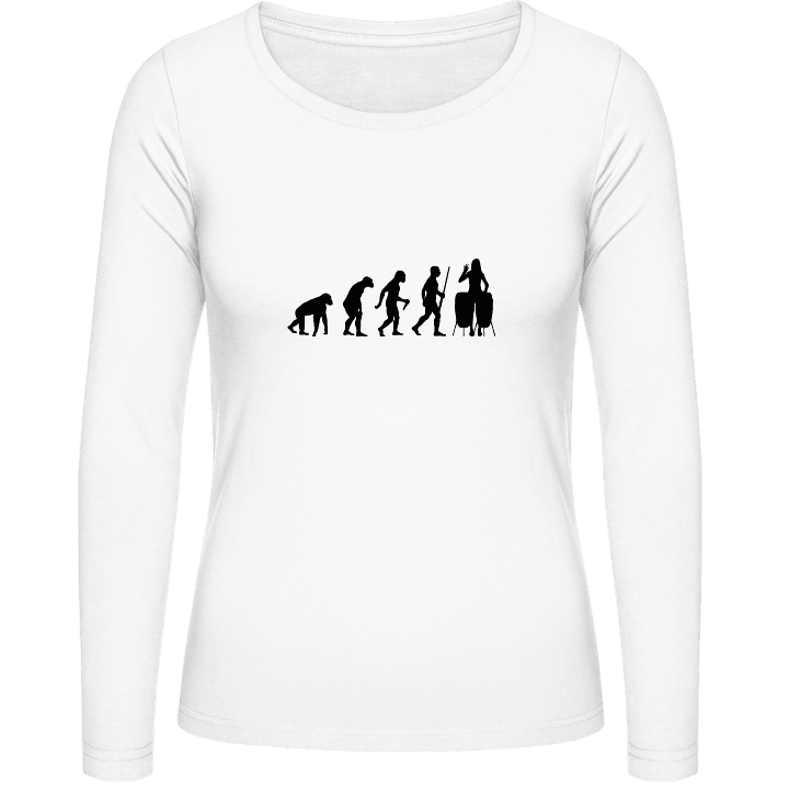 Percussionist Evolution Female Langermet skjorte for kvinner contain pic