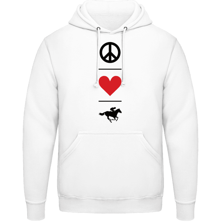 Peace Love Horse Racing Sudadera con capucha contain pic