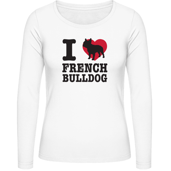 I Love French Bulldog Kvinnor långärmad skjorta 0 image
