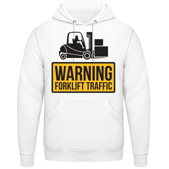 Warning Forklift Traffic Felpa con cappuccio contain pic