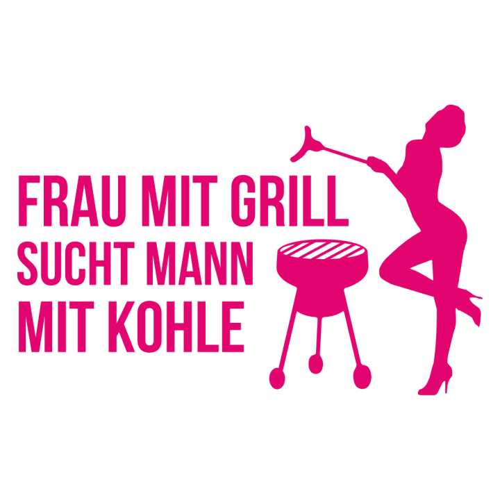 Frau mit Grill sucht Mann mit Kohle Delantal de cocina 0 image