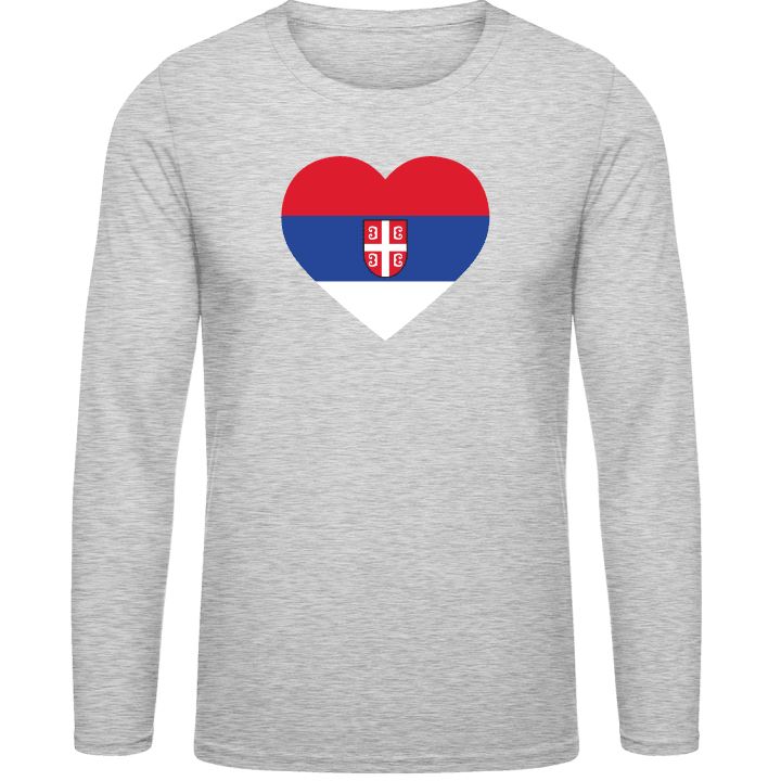 Serbia Heart Flag Shirt met lange mouwen contain pic