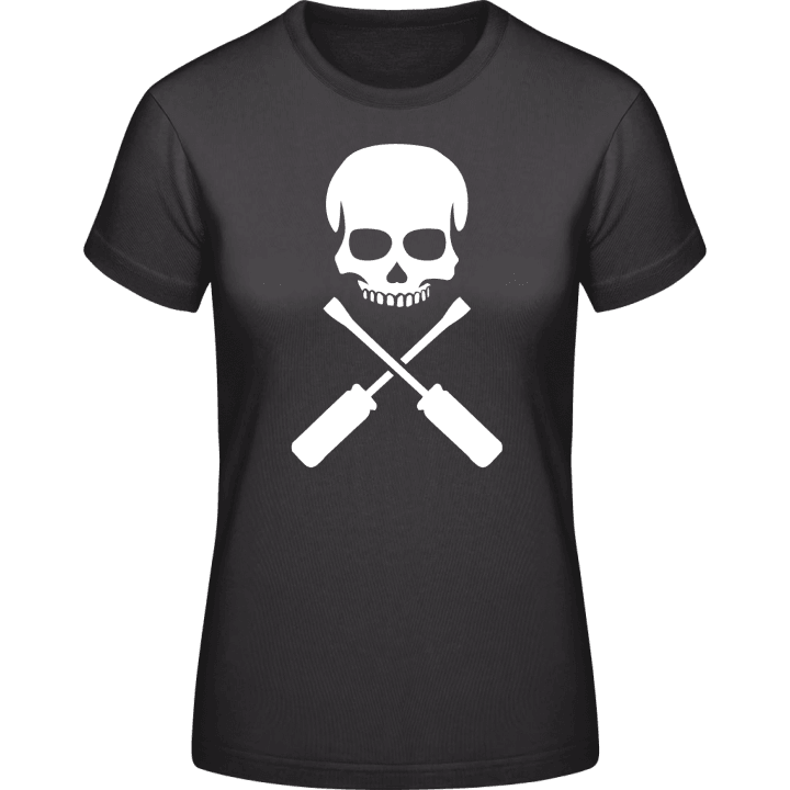 Electrician Skull T-shirt för kvinnor contain pic