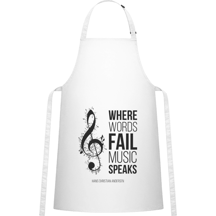 Where Words Fail Music Speaks Kitchen Apron contain pic