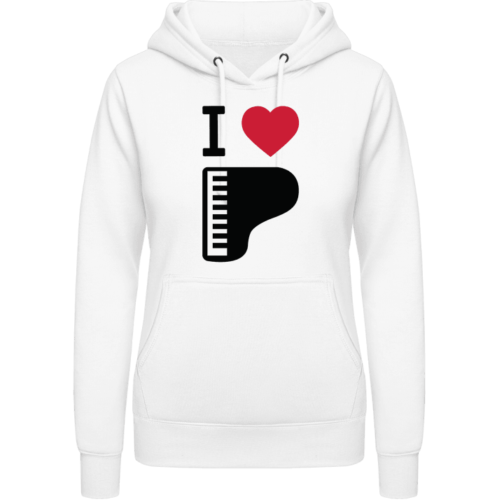I Heart Piano Vrouwen Hoodie contain pic