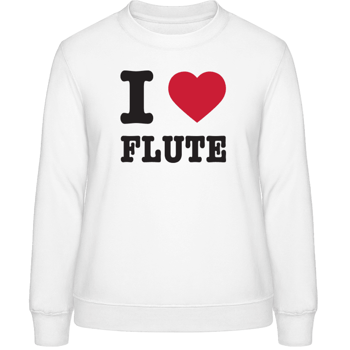 I Love Flute Frauen Sweatshirt contain pic