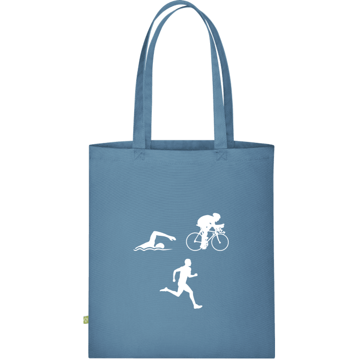 Triathlete Silhouette Väska av tyg contain pic