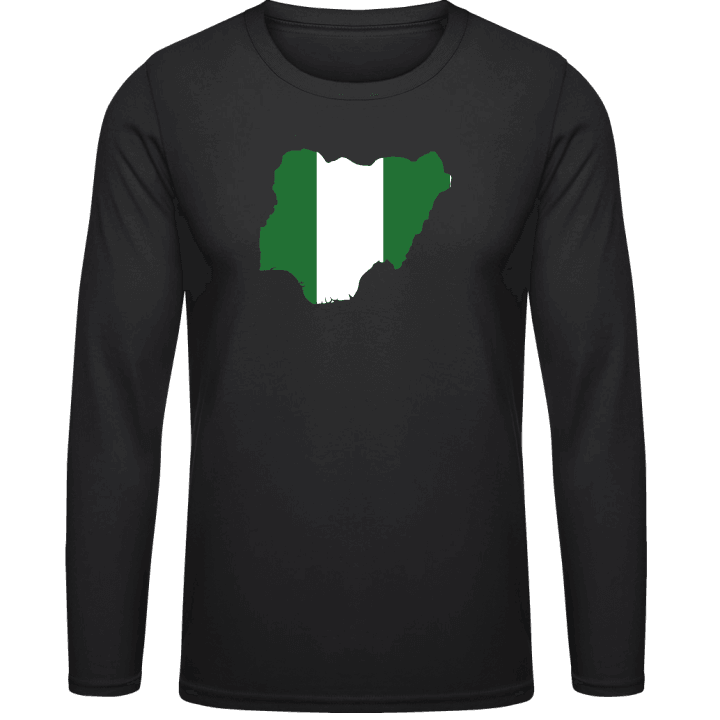 Nigeria Map Flag Langermet skjorte contain pic