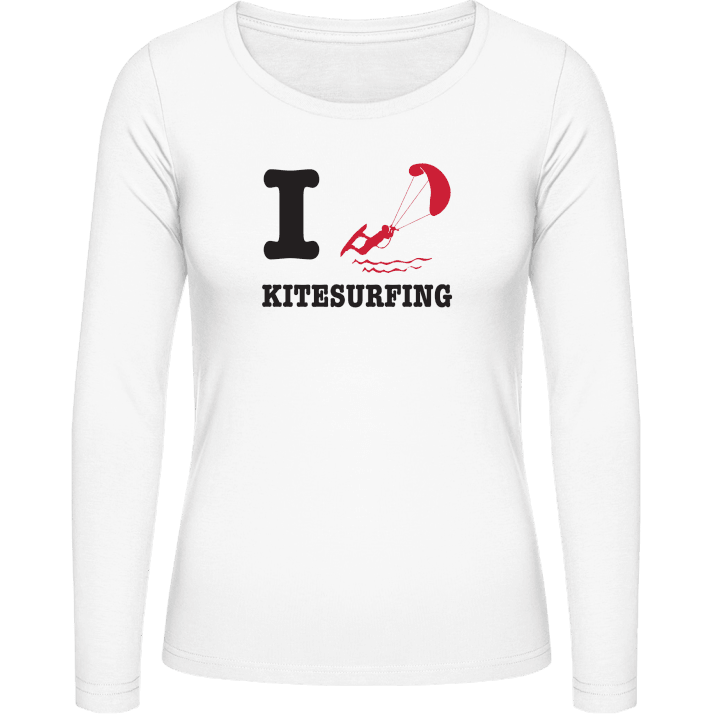 I Love Kitesurfing Langermet skjorte for kvinner contain pic