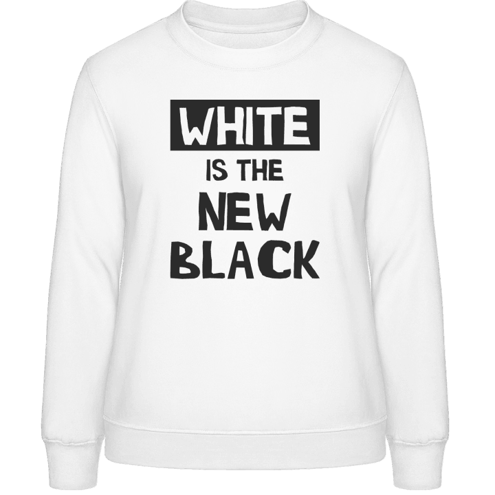 White Is The New Black Slogan Sweatshirt til kvinder 0 image