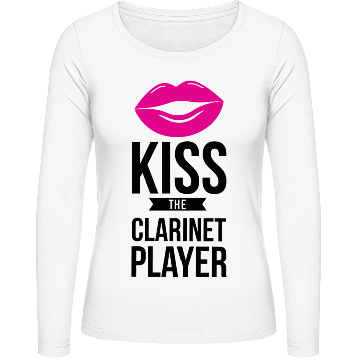 Kiss The Clarinet Player Langermet skjorte for kvinner contain pic
