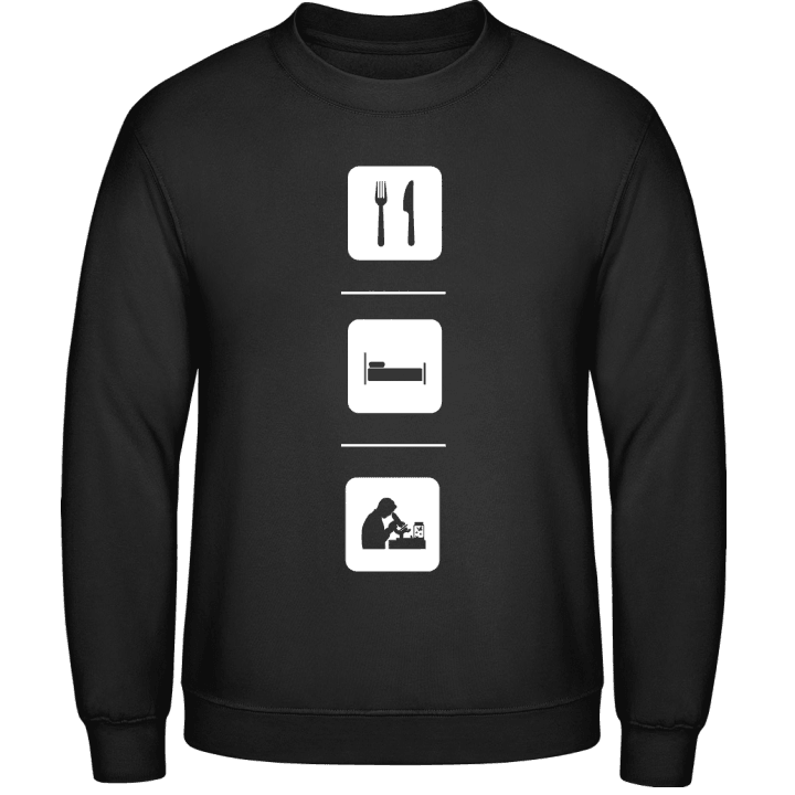 Eat Sleep Biology Sweatshirt contain pic