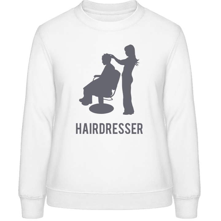 Hairdresser at Work Frauen Sweatshirt contain pic