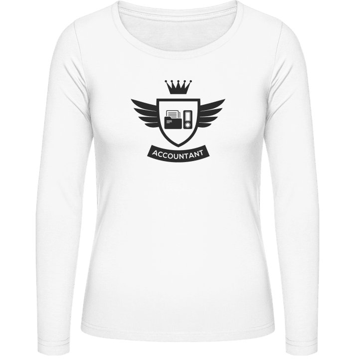 Accountant Icon Coat Of Arms Winged Camisa de manga larga para mujer contain pic