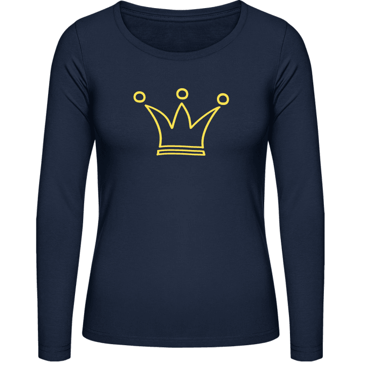 Crown Outline Frauen Langarmshirt 0 image