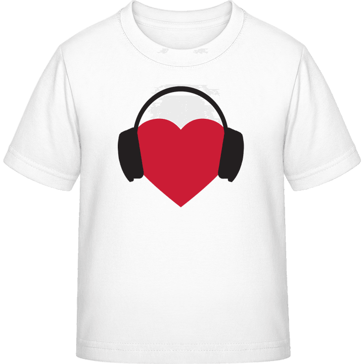 Heart With Headphones Camiseta infantil contain pic