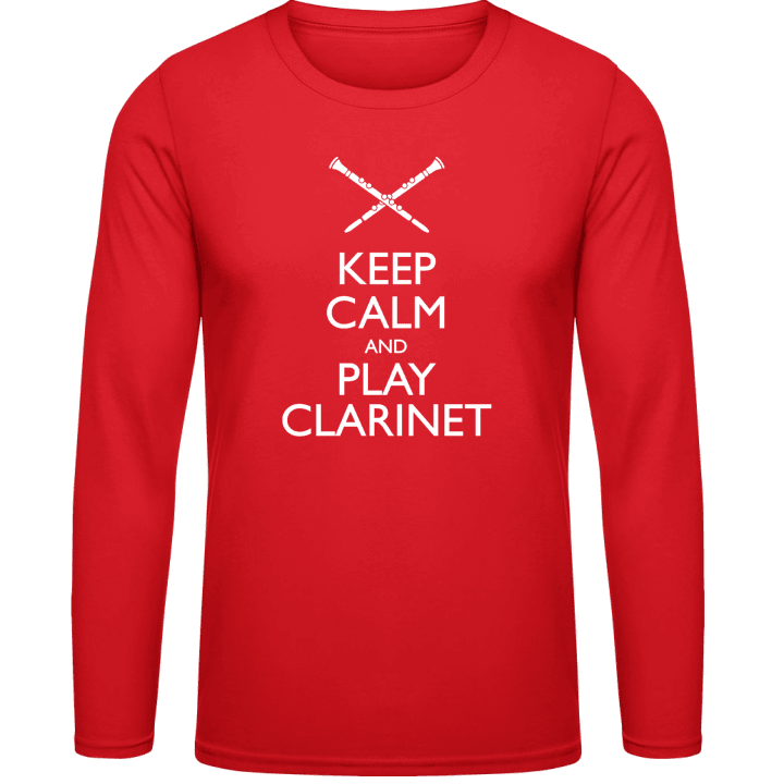 Keep Calm And Play Clarinet Langermet skjorte contain pic