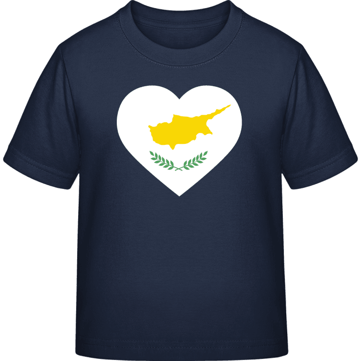 Cyprus Heart Flag T-shirt för barn contain pic