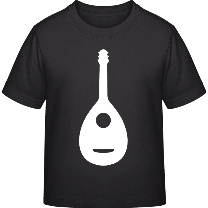 Mandolin Instrument Silhouette T-skjorte for barn contain pic