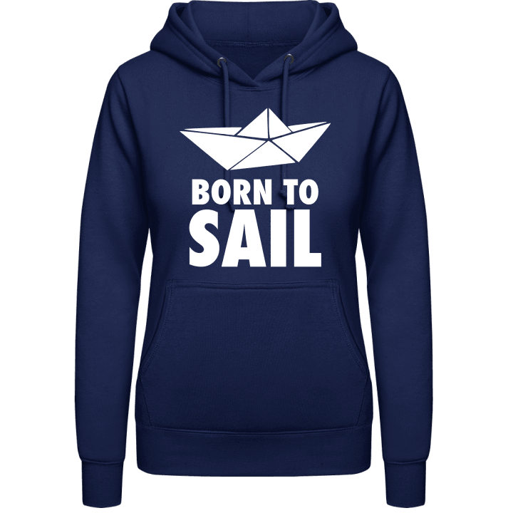 Born To Sail Paper Boat Hoodie för kvinnor 0 image