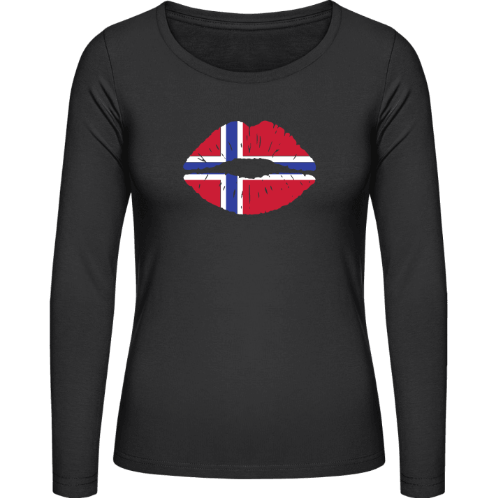 Norwegian Kiss Flag Langermet skjorte for kvinner contain pic
