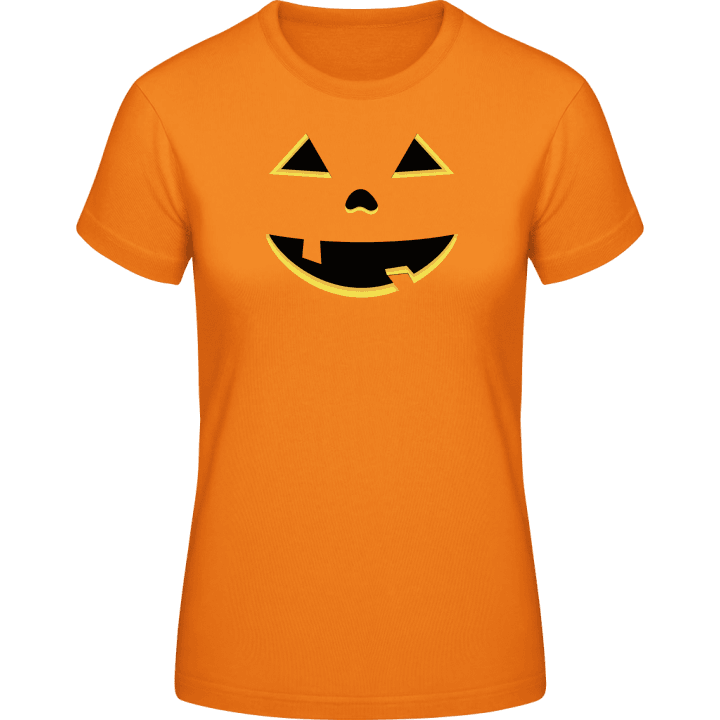 Pumpkin Face Halloween T-skjorte for kvinner 0 image