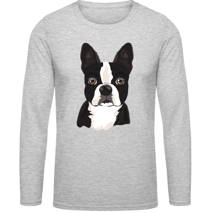 Boston Terrier Head Realistic Long Sleeve Shirt 0 image