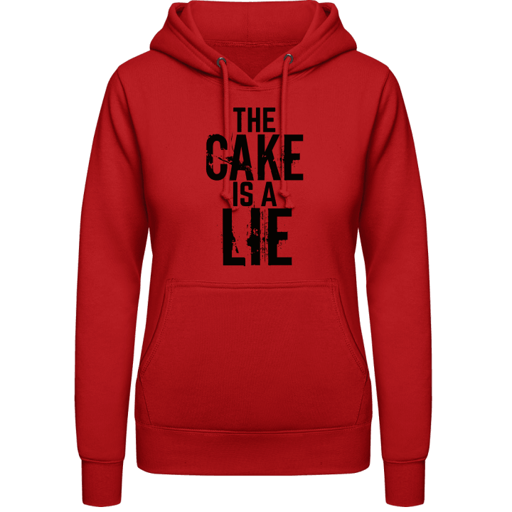 The Cake Is A Lie Logo Hoodie för kvinnor contain pic