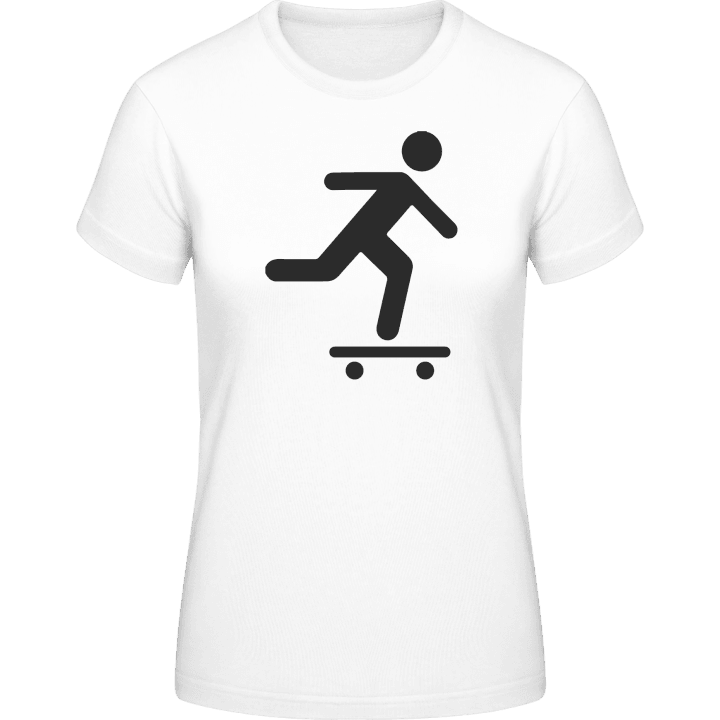 Skateboarder Icon T-skjorte for kvinner contain pic