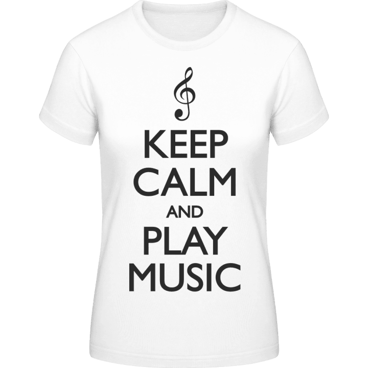 Keep Calm and Play Music T-shirt för kvinnor 0 image