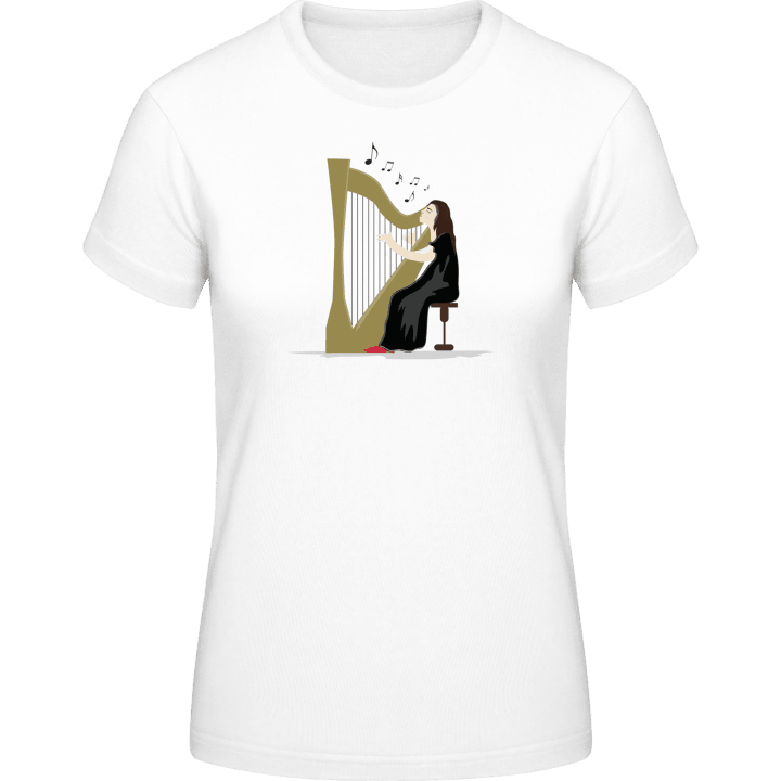 Harp Playing Woman T-skjorte for kvinner 0 image