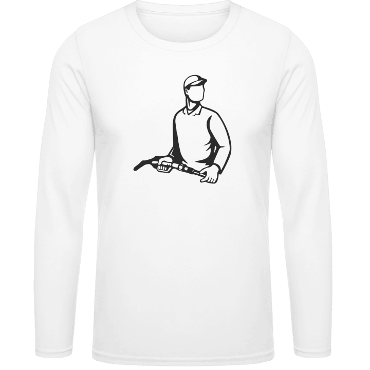 Gas Station Attendant Icon Design Long Sleeve Shirt contain pic