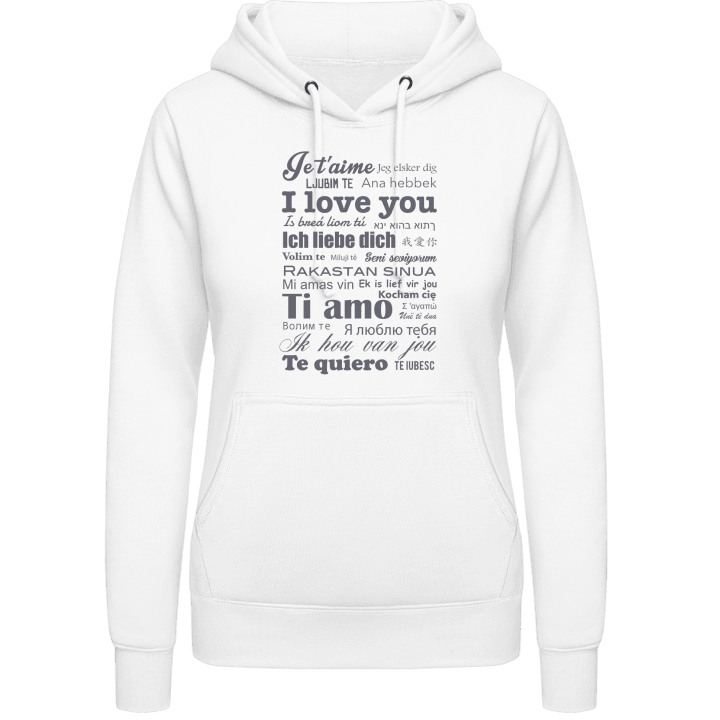 I Love You International Vrouwen Hoodie contain pic
