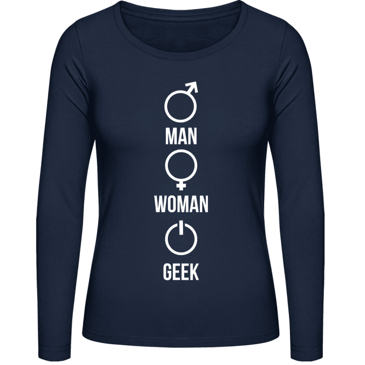 Man Woman Geek Kvinnor långärmad skjorta 0 image